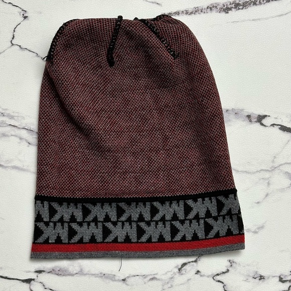 Michael Kors Men’s Beanie Winter Hat Gray Black 33916C Cuffed Style New NWT - Picture 12 of 14